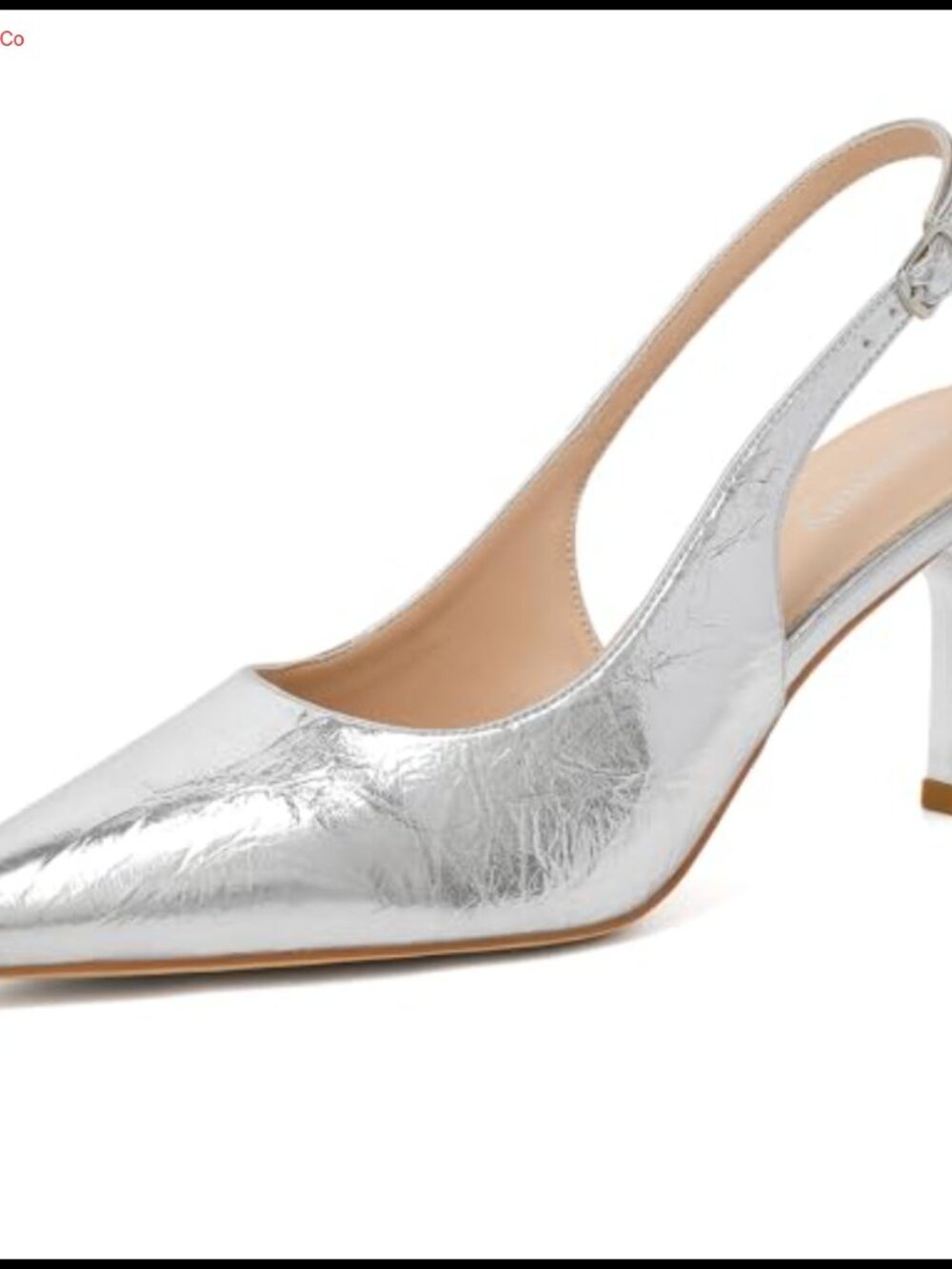 Women's Slingback Stiletto Heels Pointed Toe Buckle Pump Dressy